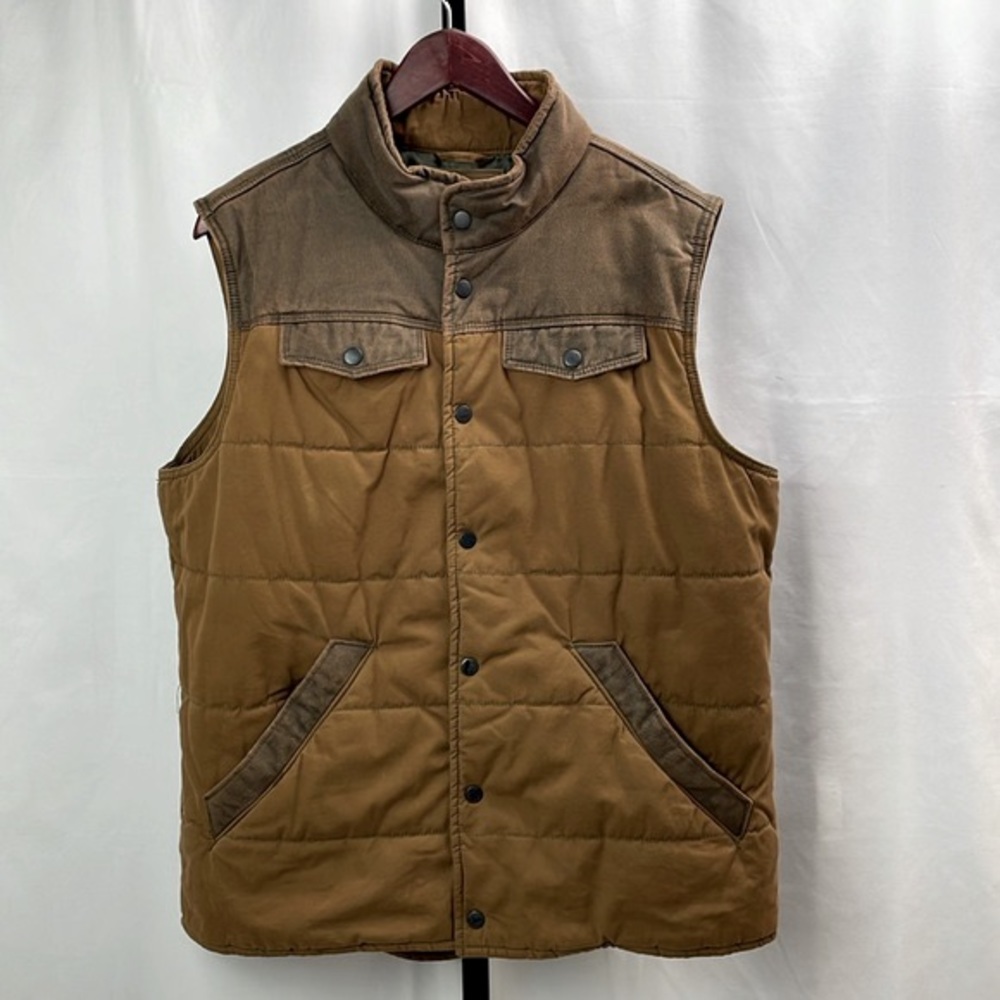 Clear Water Outfitters Men’s Brown Utility Quilted Vest, Size Large